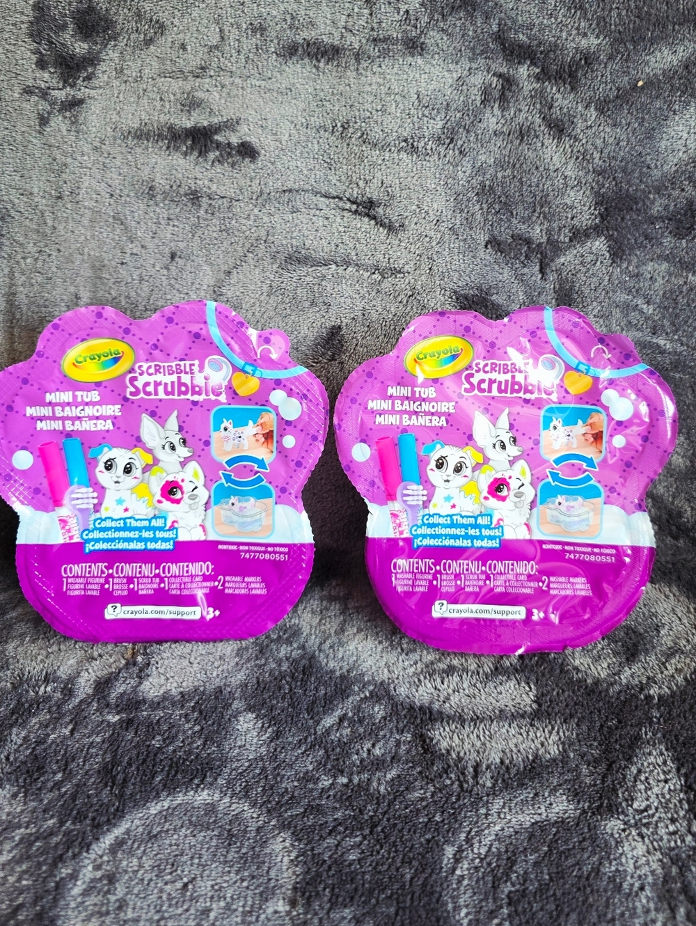 Crayola Scribble Scrubbie Pets Mini Tub UniCreature Pets Color & Wash Toy bundle